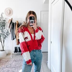 Mighty Fine Bow Open Cardigan Sweater